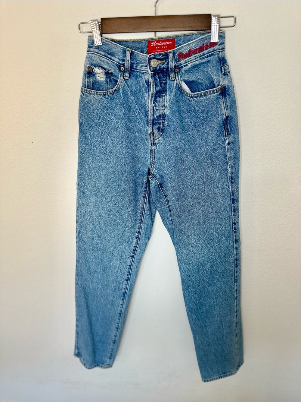 Pacsun - Budweiser Light Blue Women’s Dad Jeans